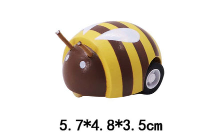 Wooden Pull Back Bee | Colorful Zoom Toy for Motor Skills