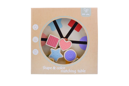 Wooden Shape & Colour Match Table | Vibrant Tactile Learning Toy