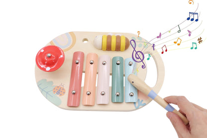 Wooden Spring Insect Music Table | Colorful Toddler Xylophone Set