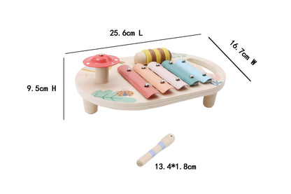 Wooden Spring Insect Music Table | Colorful Toddler Xylophone Set