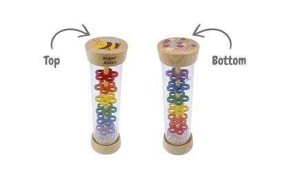 Wooden Bee Rainmaker Rattle | Yellow Spring Design | Kaper Kidz