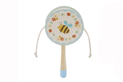 Wooden Bee Twist Drum Pastel | Soothing Musical Toy 10M+