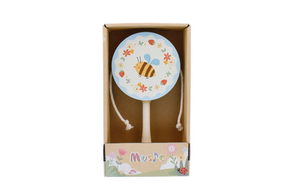 Wooden Bee Twist Drum Pastel | Soothing Musical Toy 10M+