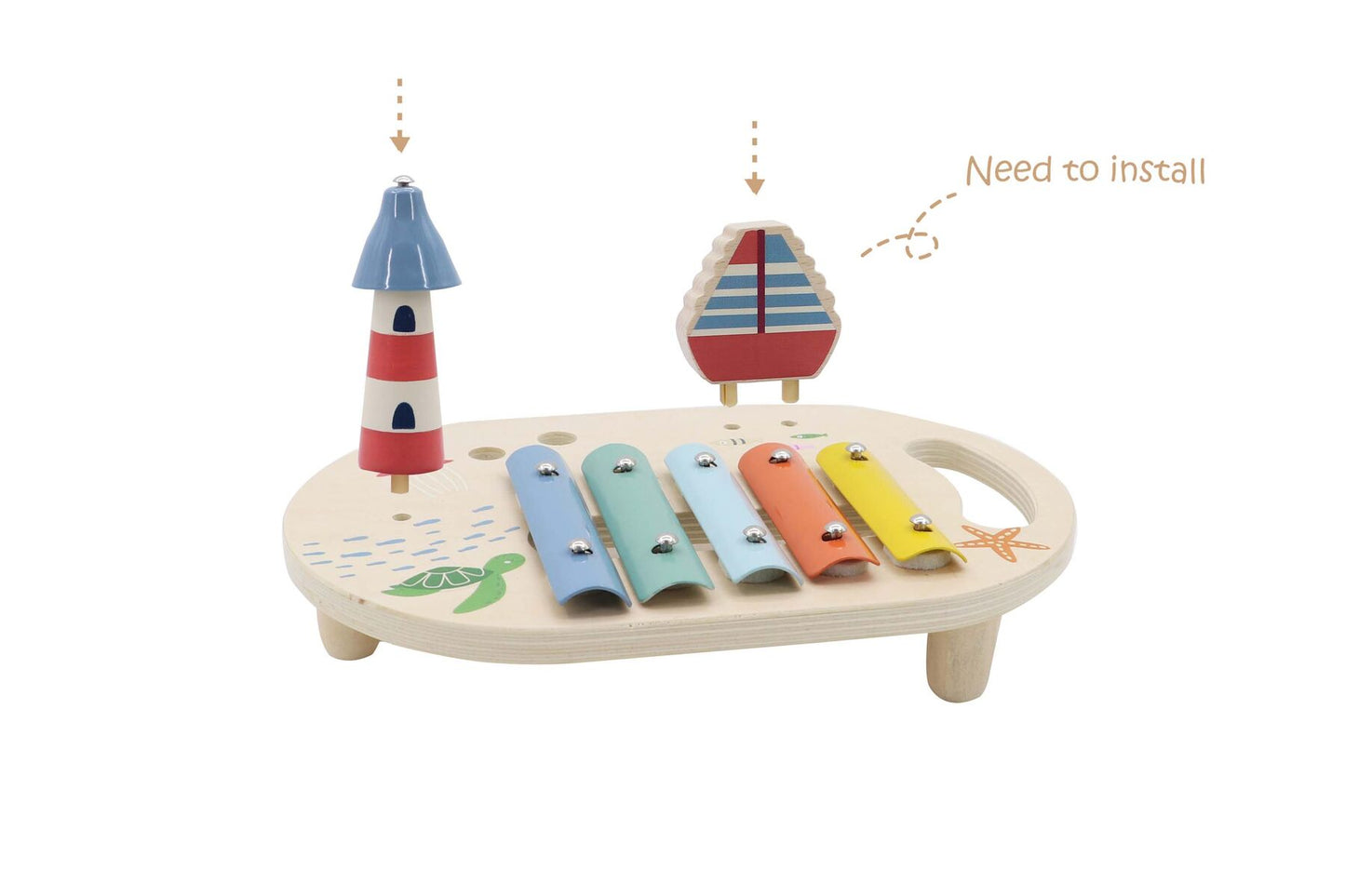 Wooden Ocean Music Table