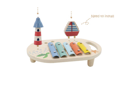 Wooden Ocean Music Table