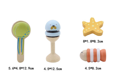 Wooden Ocean Music Set 4 Pc