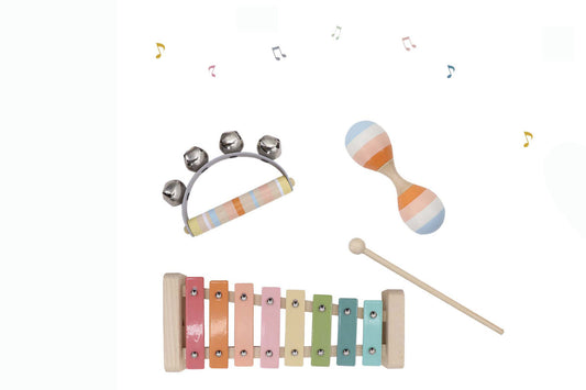 Wooden Music Set 3 Pc Xylophone Set Orange