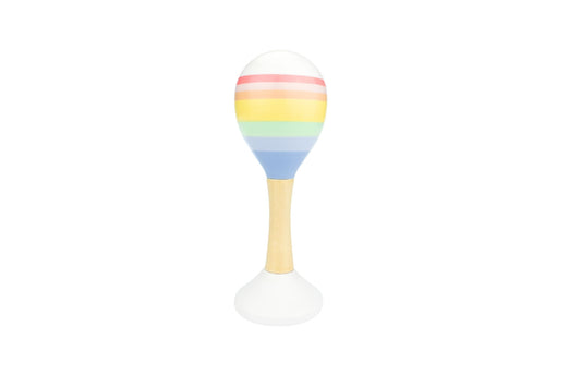 Rainbow Wooden Maraca | Musical Toy for Motor Skills Development