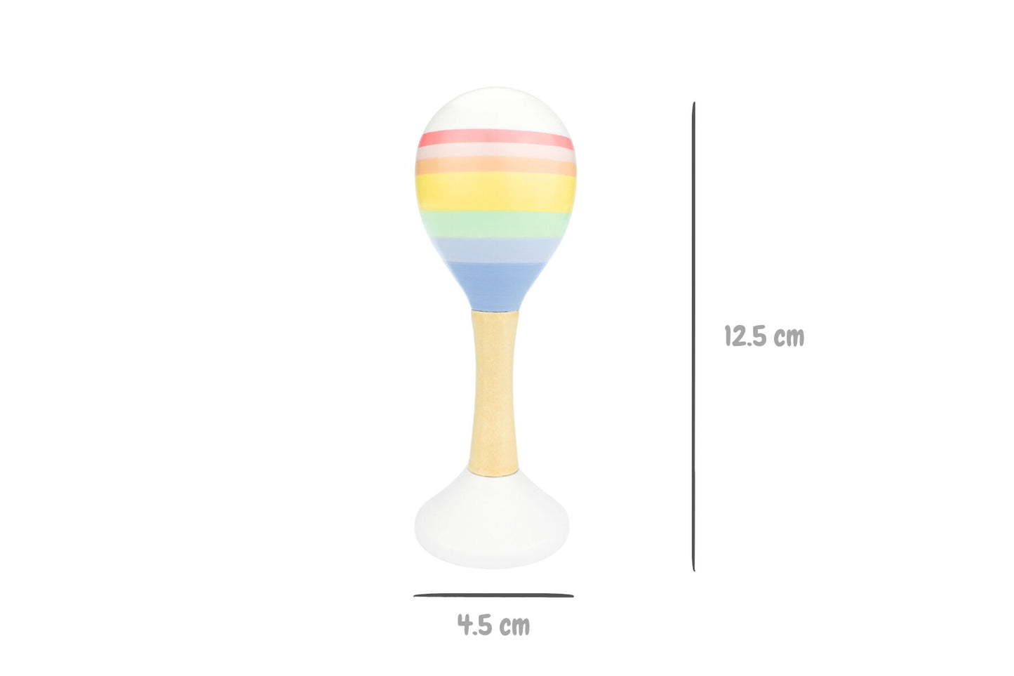 Rainbow Wooden Maraca | Musical Toy for Motor Skills Development