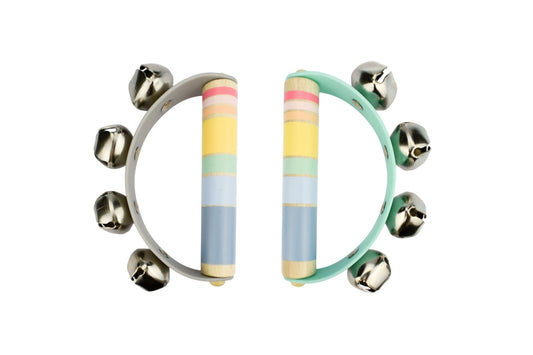 Rainbow Handbell Cluster 2 Piece Set | Wooden Musical Toy