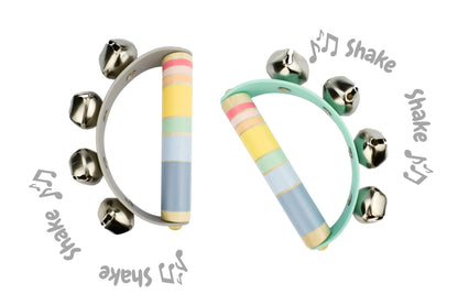 Rainbow Handbell Cluster 2 Piece Set | Wooden Musical Toy