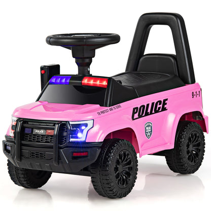 Pink Kids Ride On Police Car | Megaphone & Flashing Lights