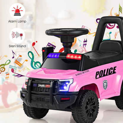 Pink Kids Ride On Police Car | Megaphone & Flashing Lights