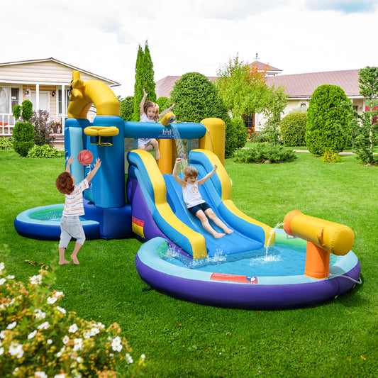 Blue Ocean Inflatable Castle | Bounce House with Slide & Pool