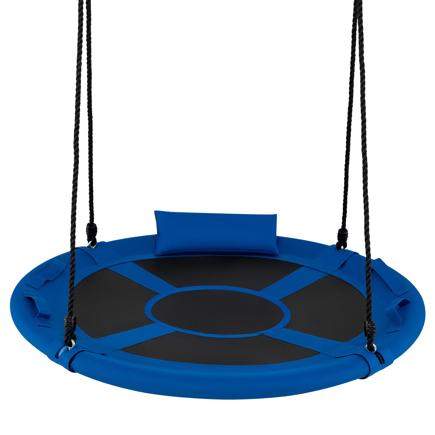 Blue Outdoor Saucer Flying Swing | Adjustable Straps for Kids 3+