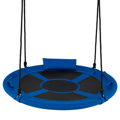 Blue Outdoor Saucer Flying Swing | Adjustable Straps for Kids 3+