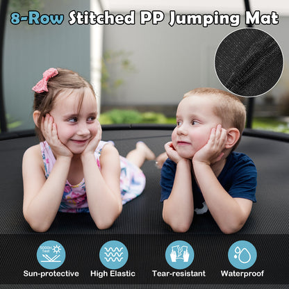 Black Heavy-Duty Outdoor Trampoline | High Bounce & Stability