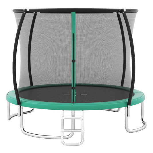 Green Outdoor Heavy Duty Trampoline With Enclosure Net