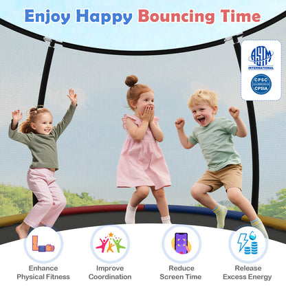 Multicolour Heavy Duty Outdoor Trampoline | High Bounce & Stability