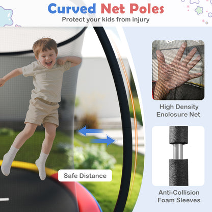 Multicolour Heavy Duty Outdoor Trampoline | High Bounce & Stability