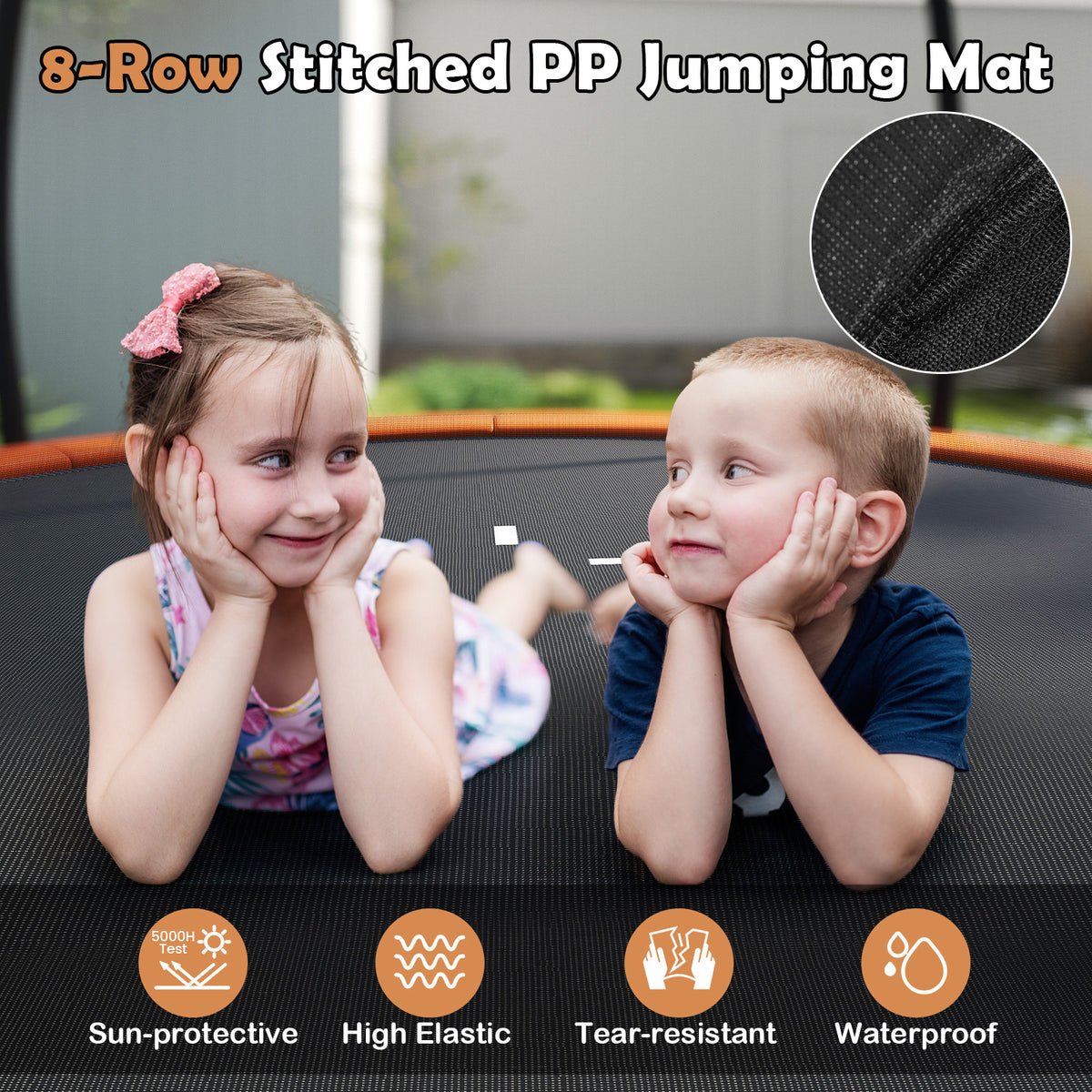 Orange Outdoor Heavy Duty Trampoline