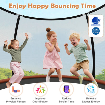 Orange Outdoor Heavy Duty Trampoline
