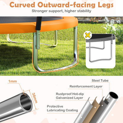 Orange Outdoor Heavy Duty Trampoline