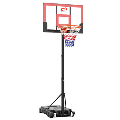 Red Kids Basketball Hoop | 100-212cm Adjustable Shatterproof PC