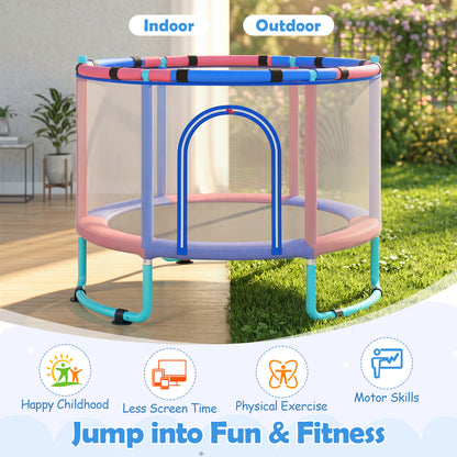 6 In 1 Navy Toddler Trampoline | Swing Basketball Hoop & More