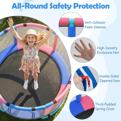 6 In 1 Navy Toddler Trampoline | Swing Basketball Hoop & More