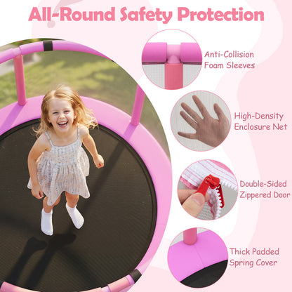 6 In 1 Purple Toddler Trampoline | Swing Basketball Hoop & More