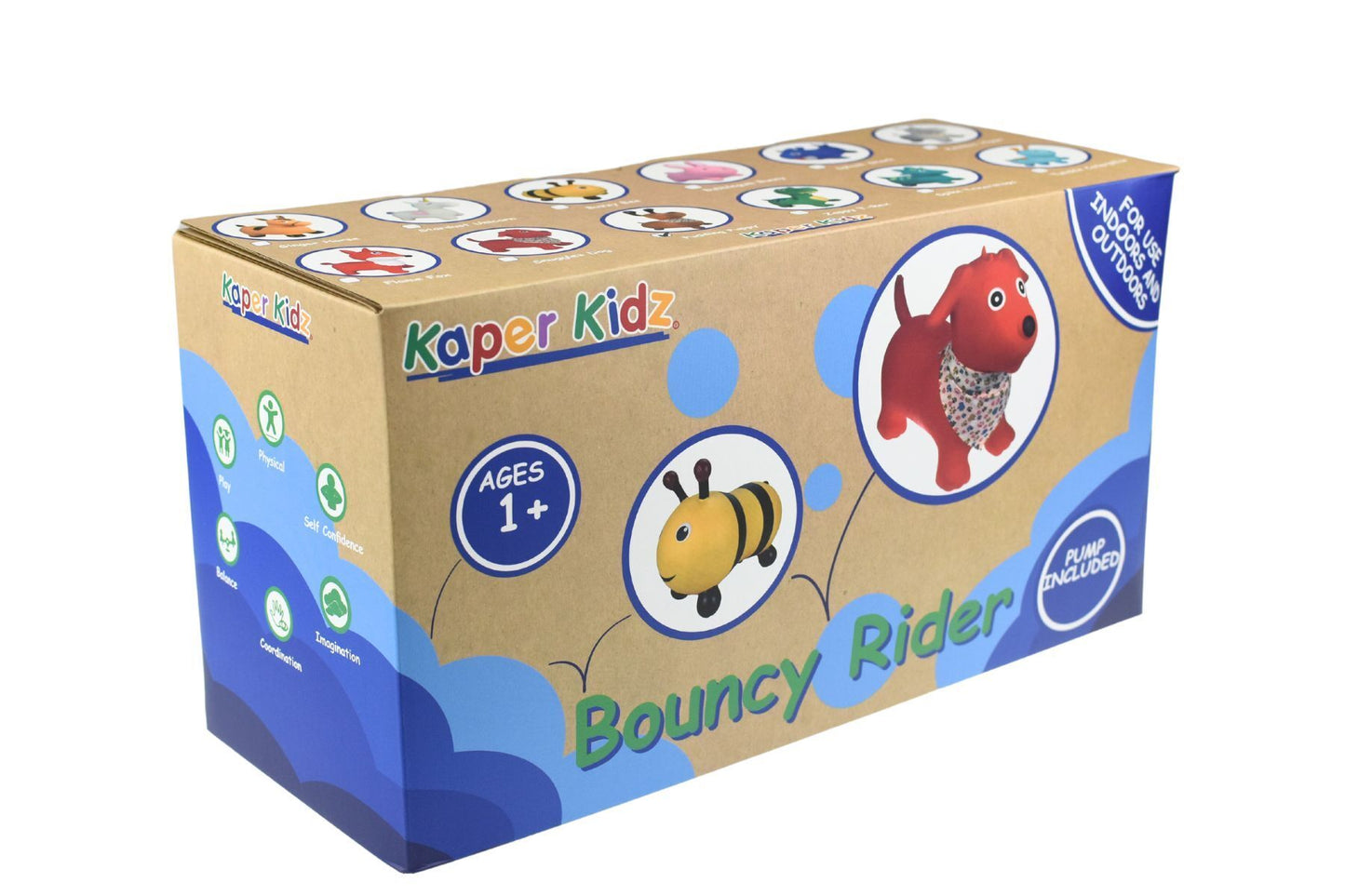 Bouncy Rider Ashby The Rabbit | Inflatable Ride-On with Pump