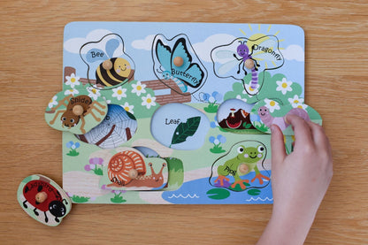 2 In 1 Insects And Their Homes Peg Puzzle