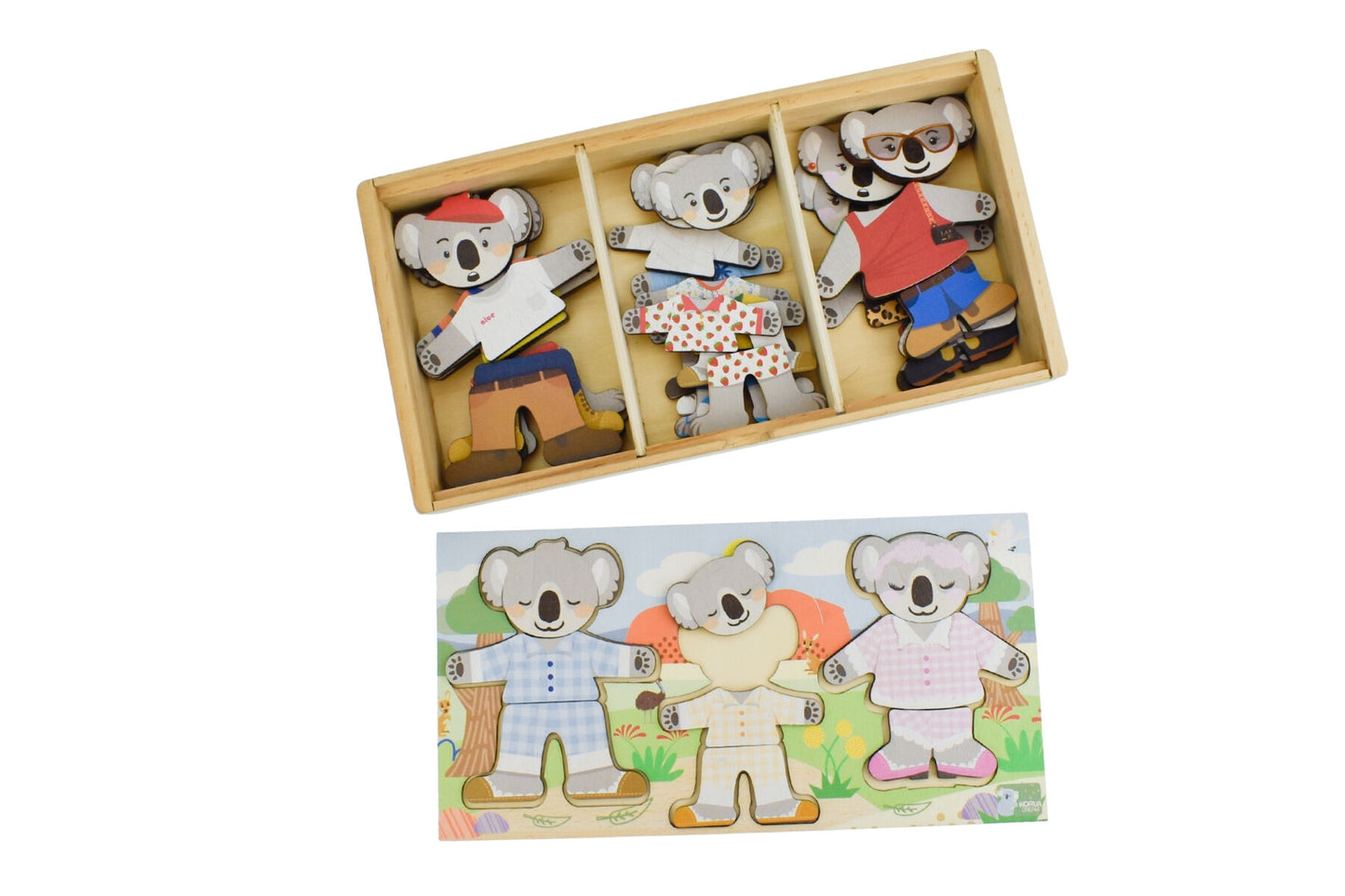 Dressing Koala Family With Expression