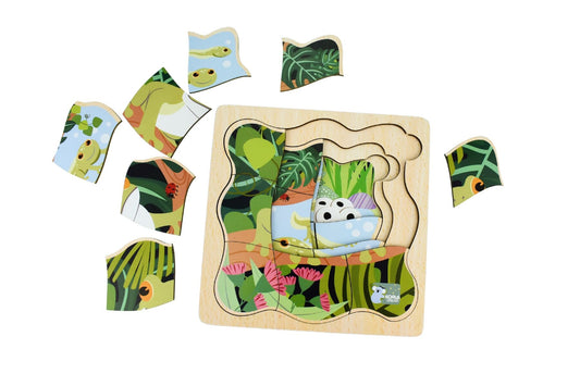 Bush Buddies Green Tree Frog Life Cycle Layer Puzzle