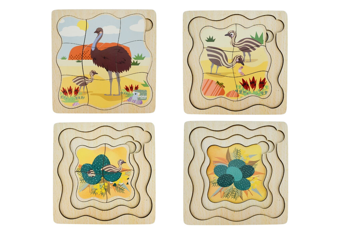 Bush Buddies Emu Life Cycle Layer Puzzle