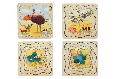 Bush Buddies Emu Life Cycle Layer Puzzle