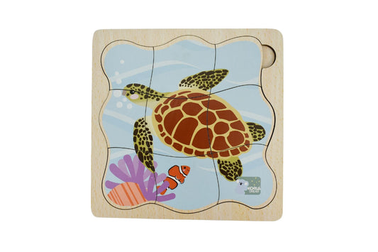 Bush Buddies Green Sea Turtle Life Cycle Layer Puzzle