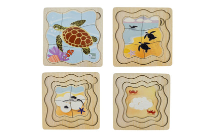 Bush Buddies Green Sea Turtle Life Cycle Layer Puzzle