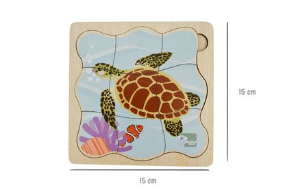 Bush Buddies Green Sea Turtle Life Cycle Layer Puzzle