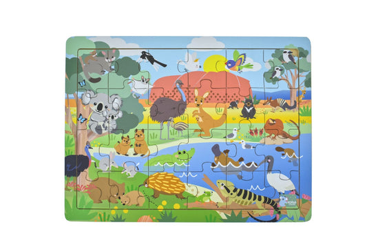 24 Pc Jigsaw Puzzle Aussie Animals And Their Names