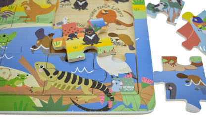 24 Pc Jigsaw Puzzle Aussie Animals And Their Names