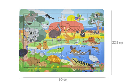 24 Pc Jigsaw Puzzle Aussie Animals And Their Names