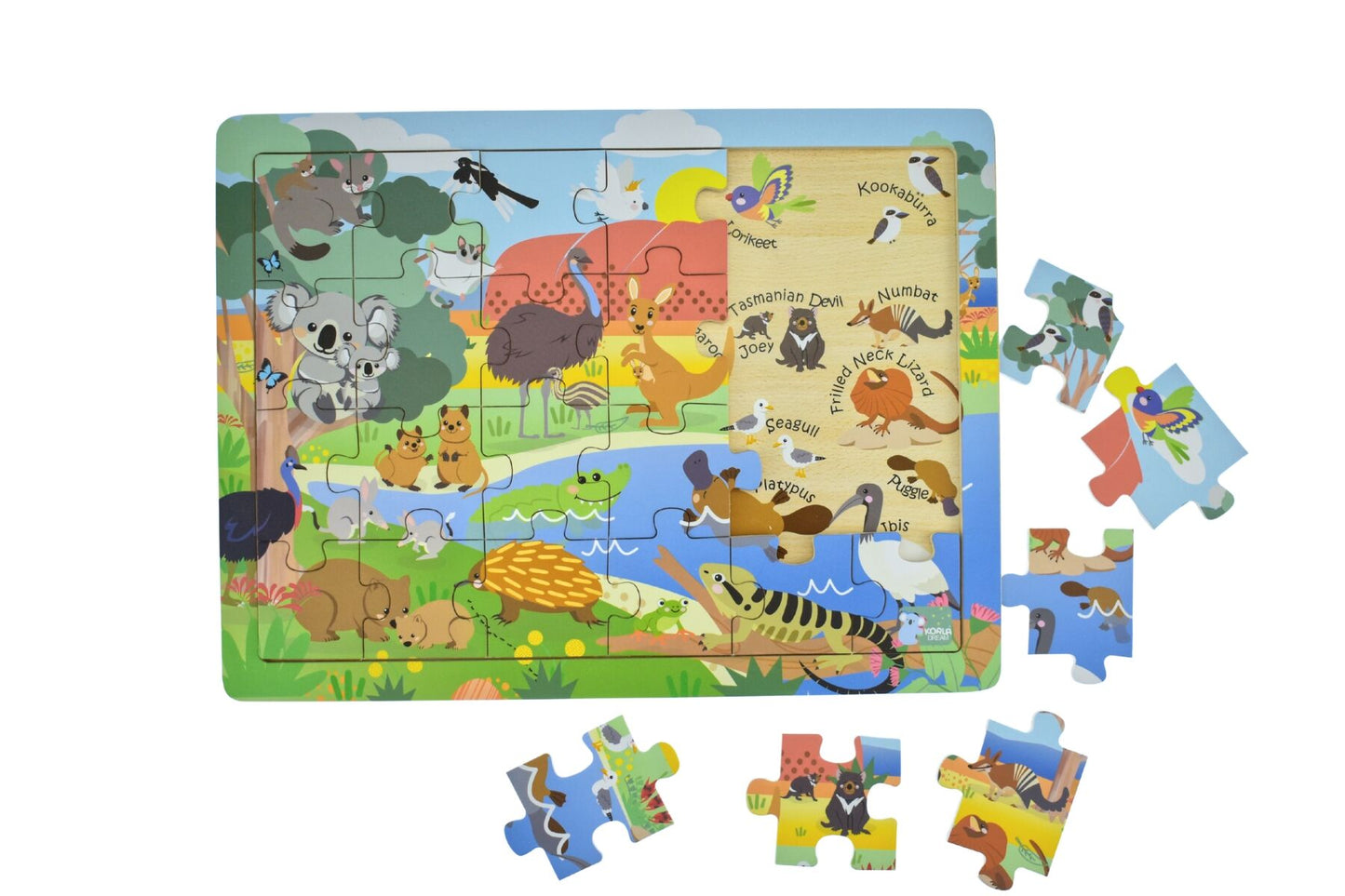 24 Pc Jigsaw Puzzle Aussie Animals And Their Names