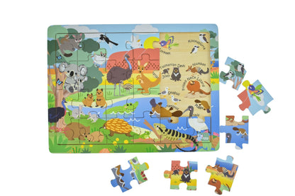 24 Pc Jigsaw Puzzle Aussie Animals And Their Names
