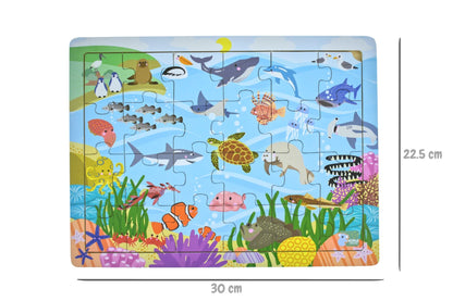 24 Pc Jigsaw Puzzle Aussie Sea Animals And Their Names