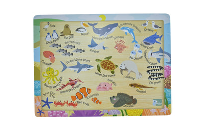 24 Pc Jigsaw Puzzle Aussie Sea Animals And Their Names