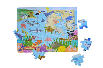 24 Pc Jigsaw Puzzle Aussie Sea Animals And Their Names