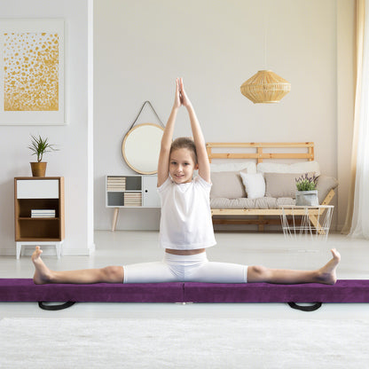 Purple Portable Gymnastic Balance Beam | Anti-Slip Foldable