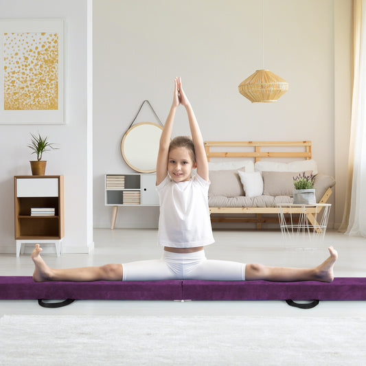 Purple Portable Gymnastic Balance Beam | Anti-Slip Foldable